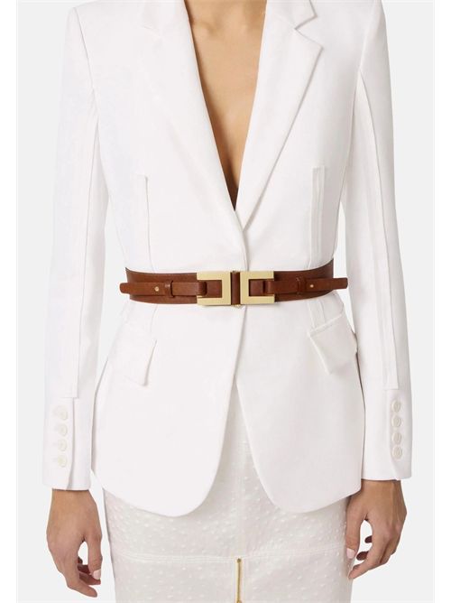 Cintura in pelle con dettaglio logo ELISABETTA FRANCHI | CT50S61E2/027